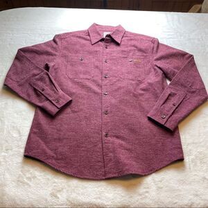 Dickies Long Sleeve Button Down Jacquard Shirt Size Medium